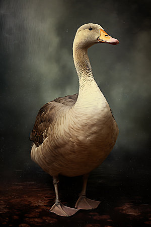 鹅自然禽类摄影图
