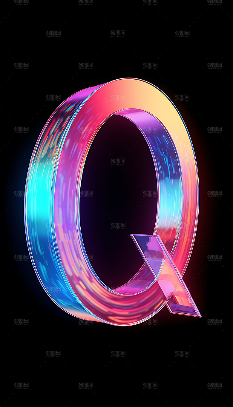 镭射字母未来3D模型