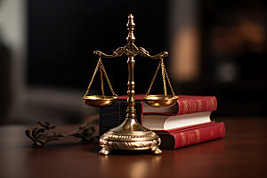 法律天秤正义法律书籍摄影图
