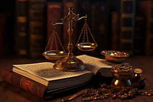 法律天秤法律书籍高清摄影图