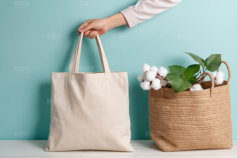 帆布包产品手提袋样机