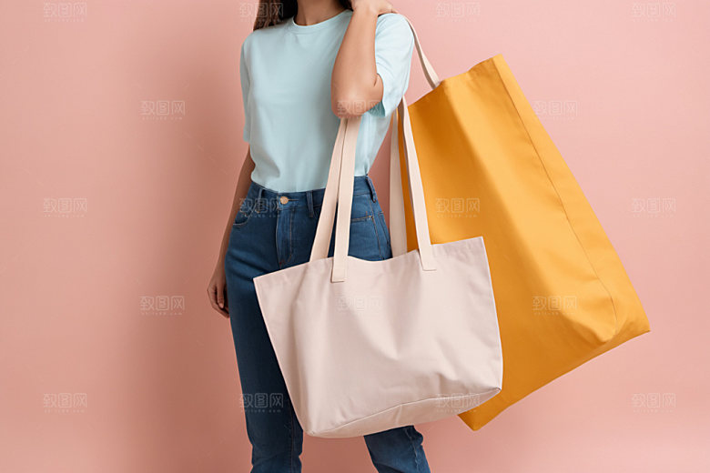 帆布包产品拎包样机