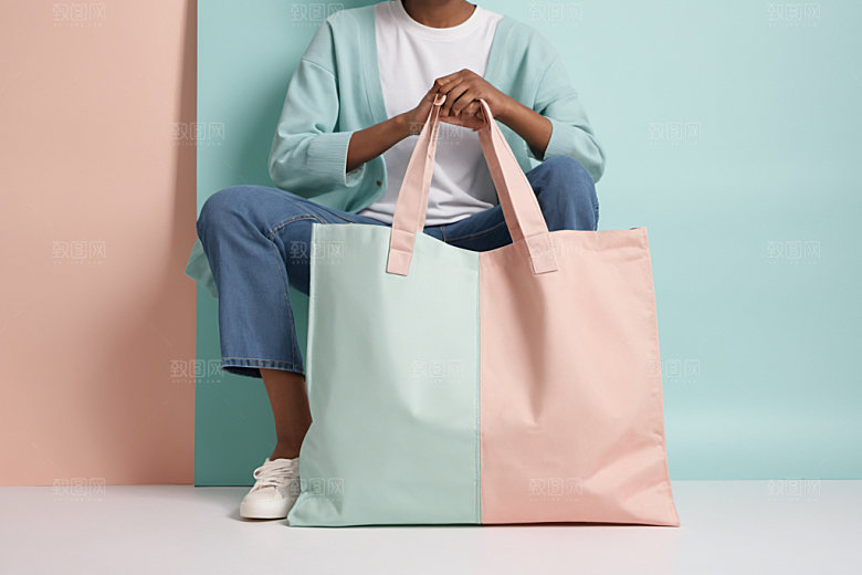 帆布包产品拎包样机