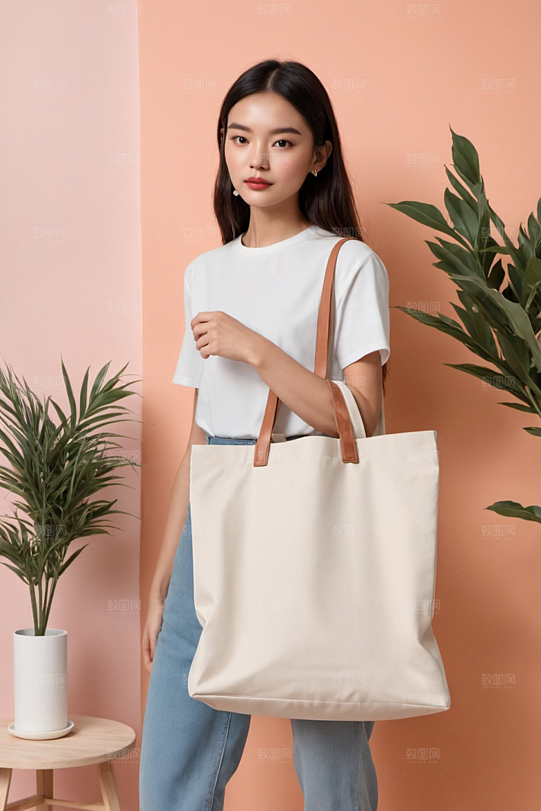 帆布包休闲模型样机