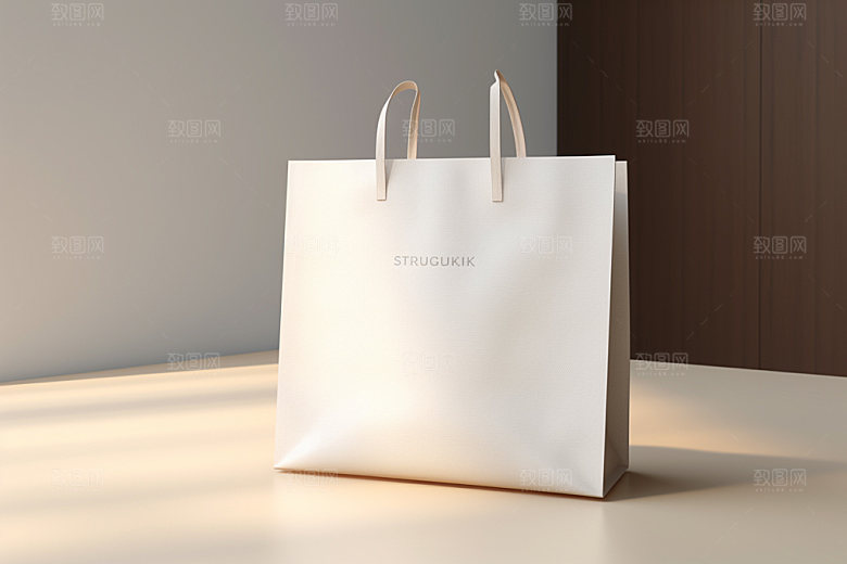 手提包纸袋质感模型