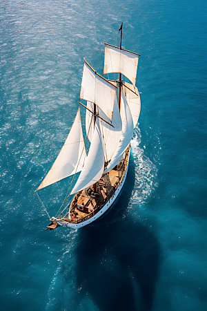 帆船高清航海摄影图