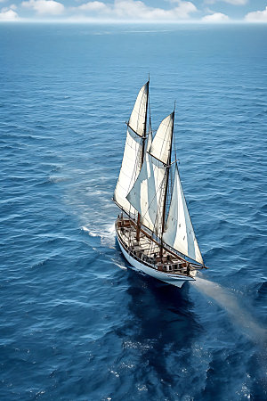 帆船航行高清摄影图