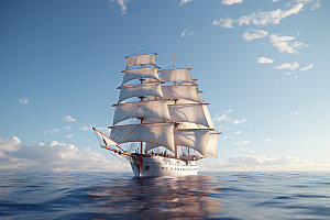 帆船航海不畏艰险企业文化摄影图
