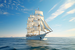 帆船航海企业文化挑战摄影图