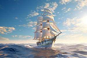 帆船航海机遇奋斗摄影图