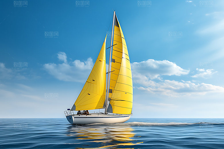 帆船航海努力机遇摄影图