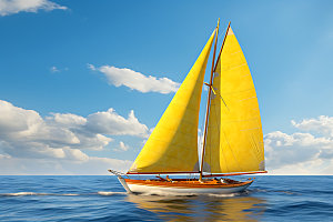 帆船航海挑战机遇摄影图
