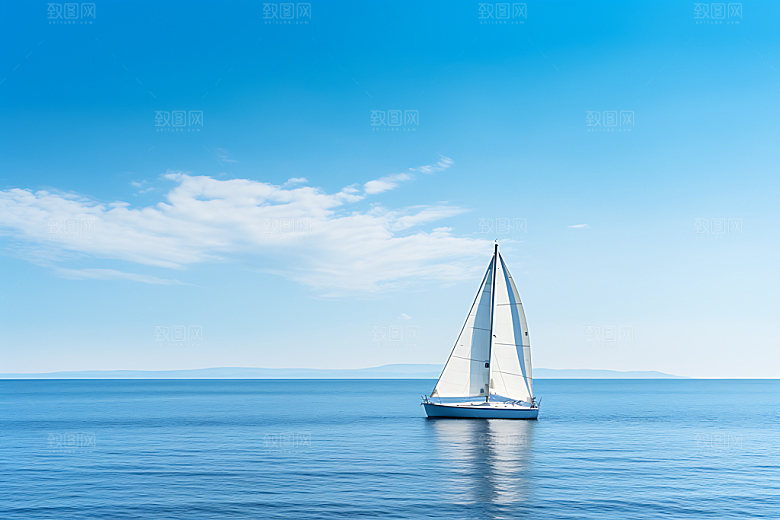 帆船航海企业文化乘风破浪摄影图
