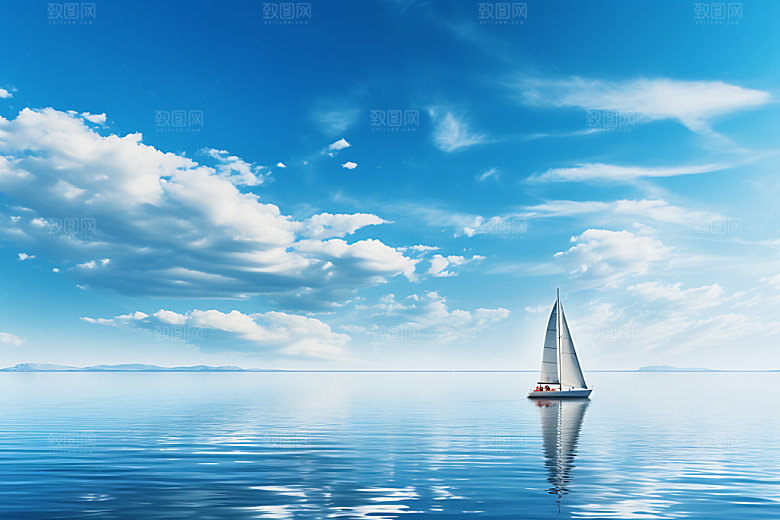 帆船航海努力航行摄影图