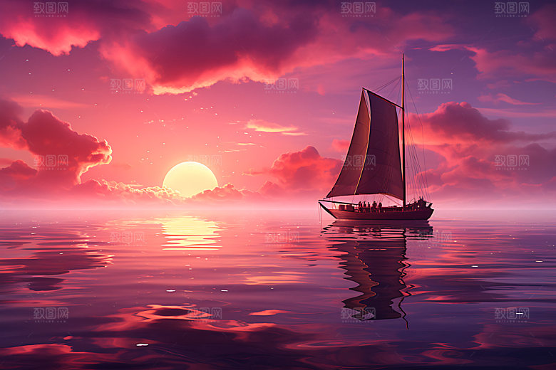 帆船航海努力机遇摄影图