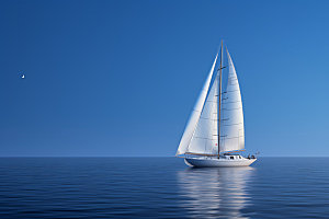 帆船航海挑战乘风破浪摄影图