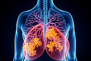 肺部构造元素医学插图