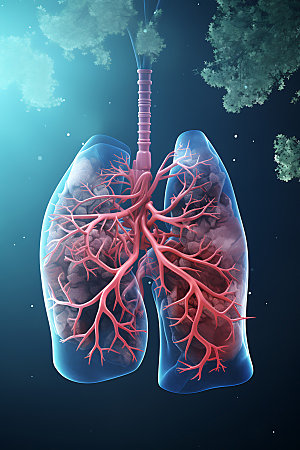 肺部构造医疗医学插图