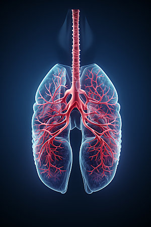 肺部构造医药光效插图