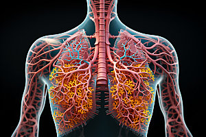 肺部构造人体构造内脏插图
