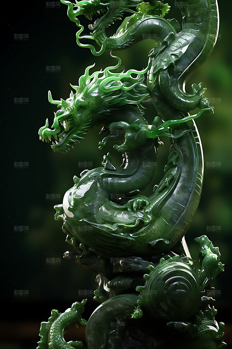 玉雕玉器珍宝模型