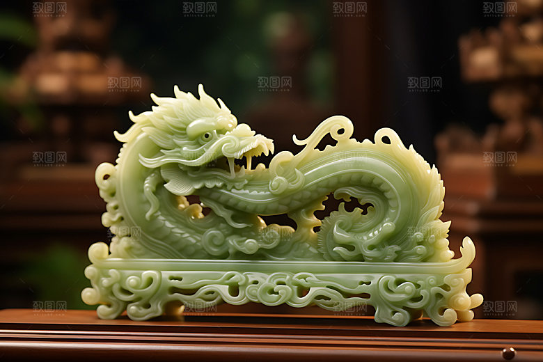 玉雕翡翠精美模型