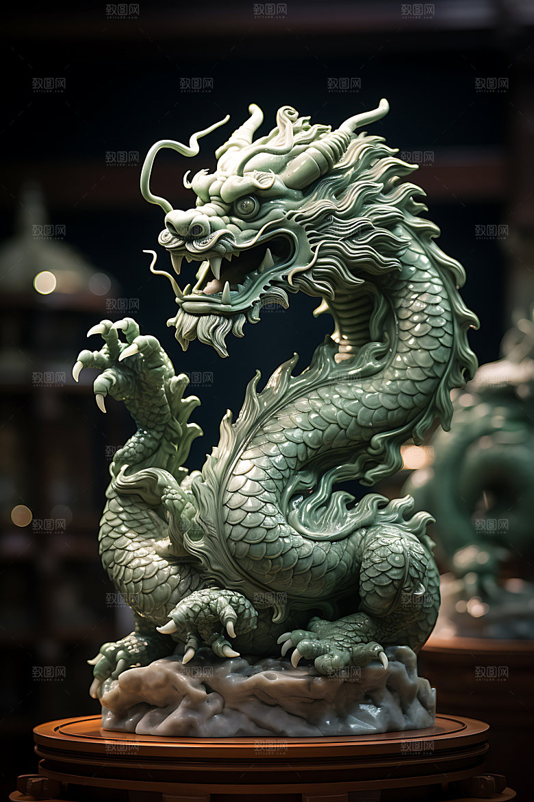 玉雕翡翠珍宝模型