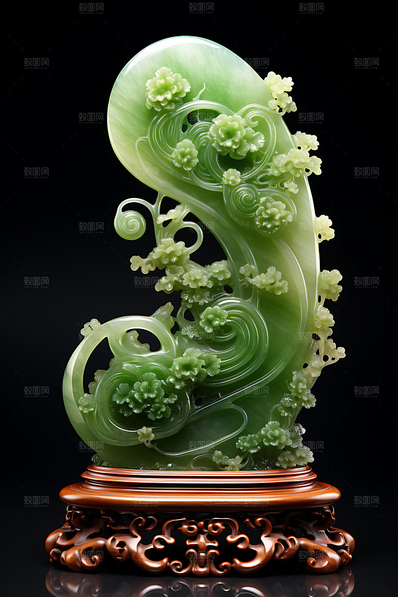 玉雕珍宝翡翠模型