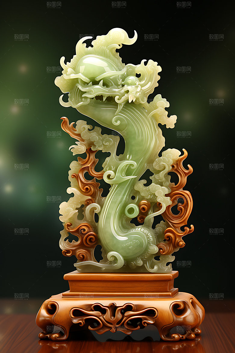 玉雕珍宝艺术品模型