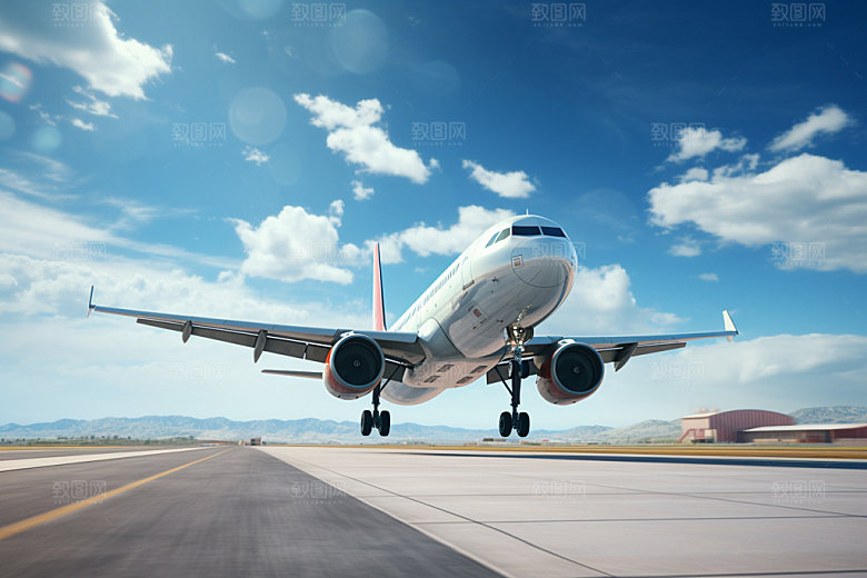 飞机航空高清摄影图