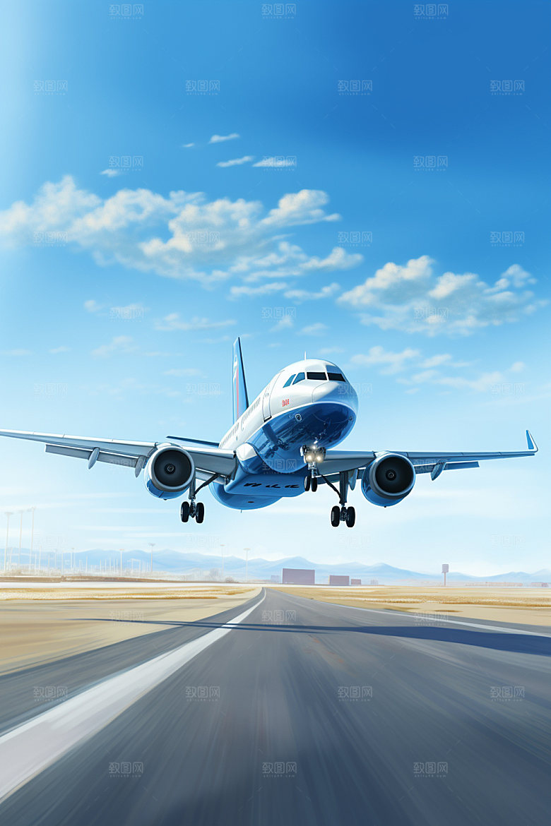 飞机航空高清摄影图