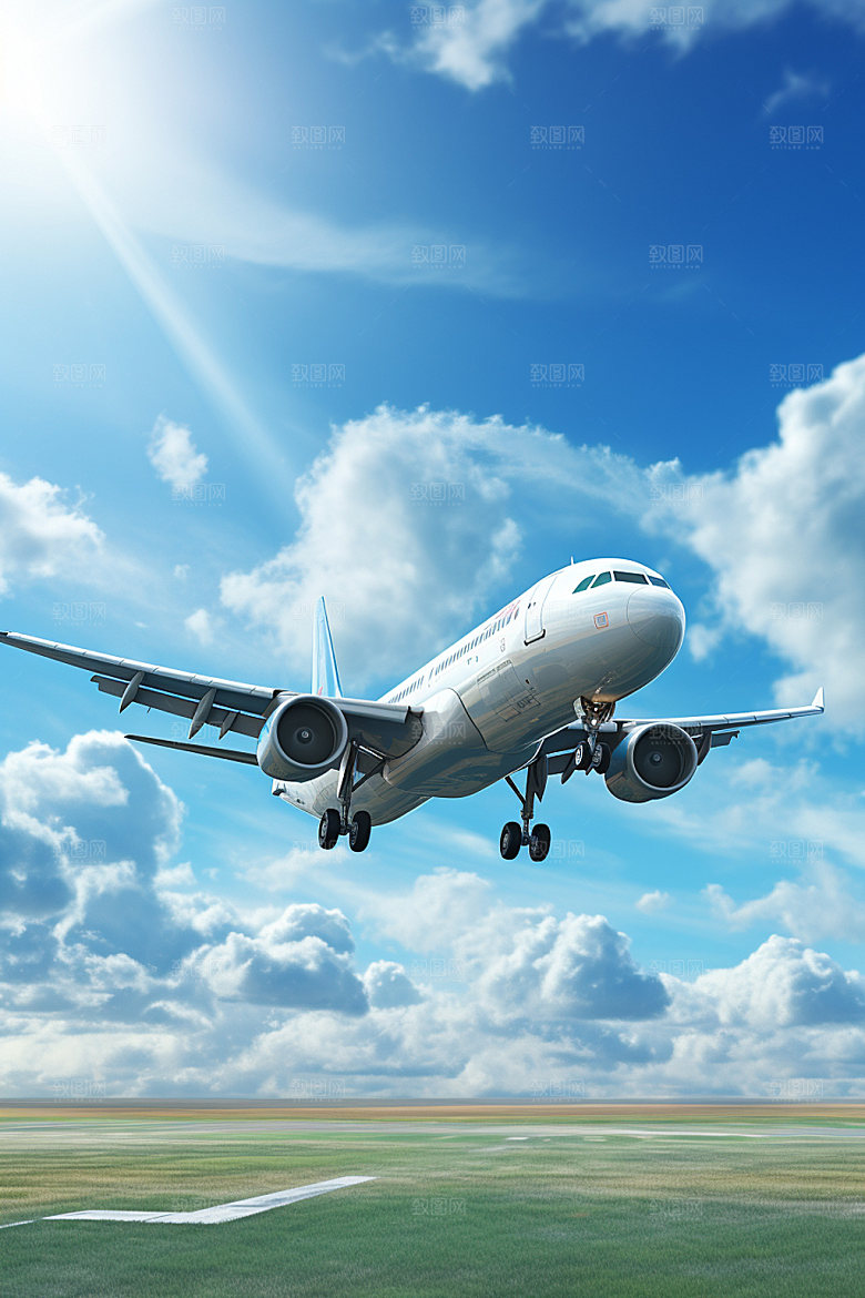 飞机航空发展摄影图