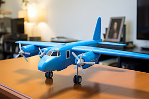 飞机模型航空飞行摄影图
