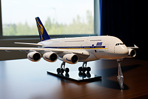 飞机模型航空藏品摄影图