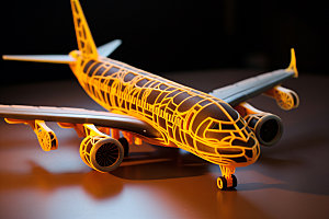 飞机模型交通工具航空摄影图