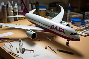 飞机模型飞行玩具摄影图