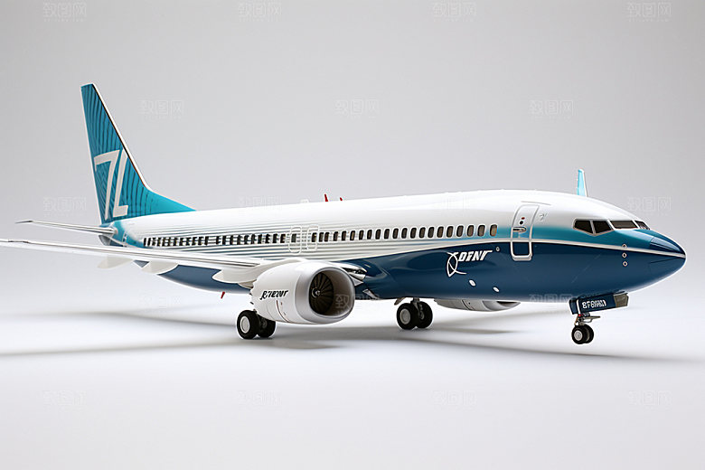 飞机模型航空藏品摄影图