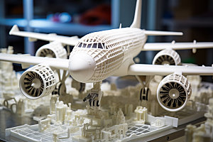 飞机模型航空收藏摄影图