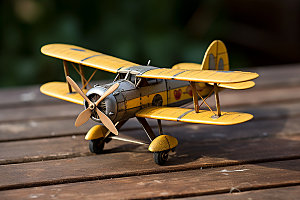 飞机模型飞行航模摄影图