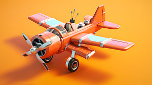 飞机飞行器立体模型