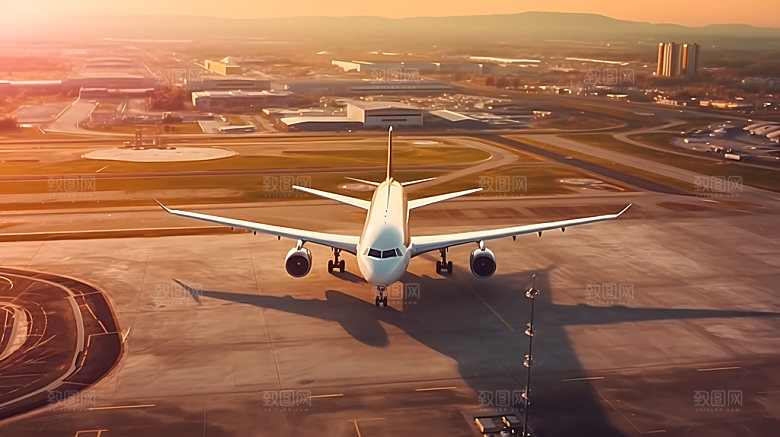 飞机起飞旅行航空摄影图