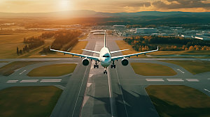 飞机起飞航旅旅行摄影图