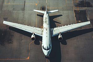 飞机起飞机场飞行摄影图