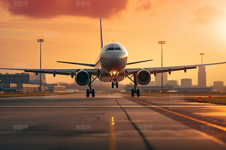 飞机起飞航空航天摄影图