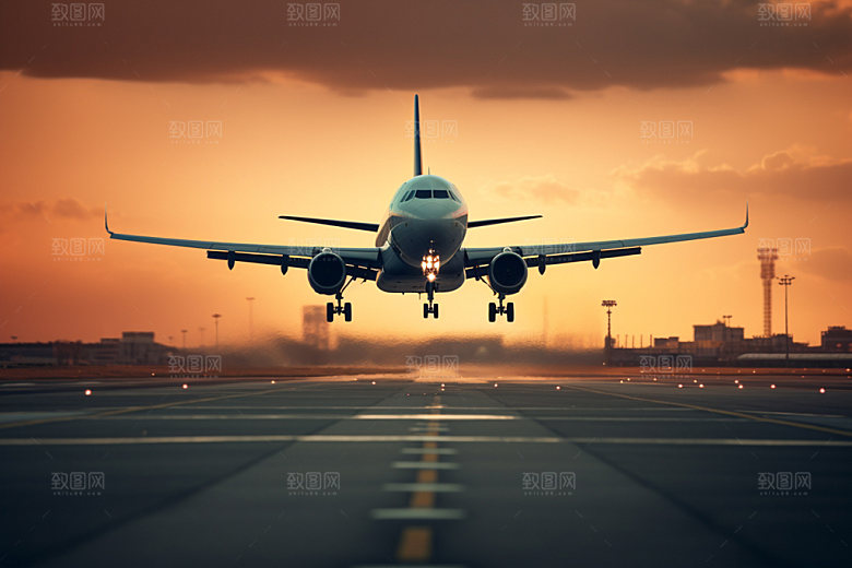 飞机起飞飞行航空摄影图
