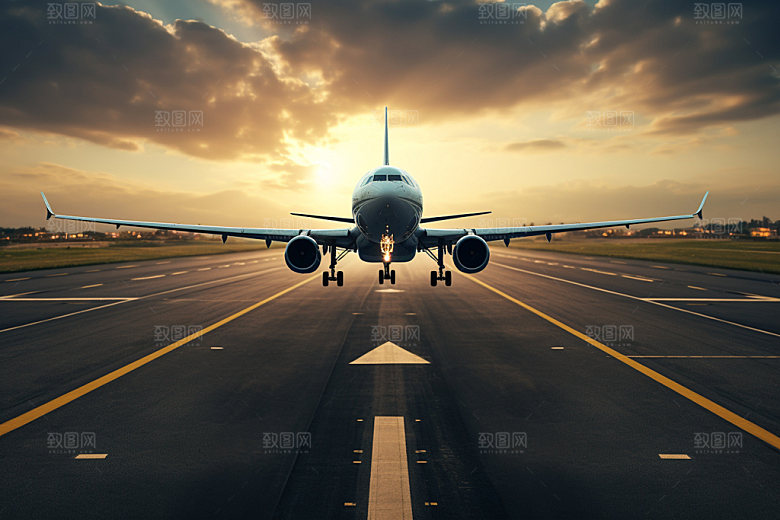 飞机起飞航天航空摄影图