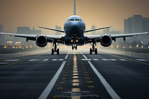飞机起飞机场高清摄影图