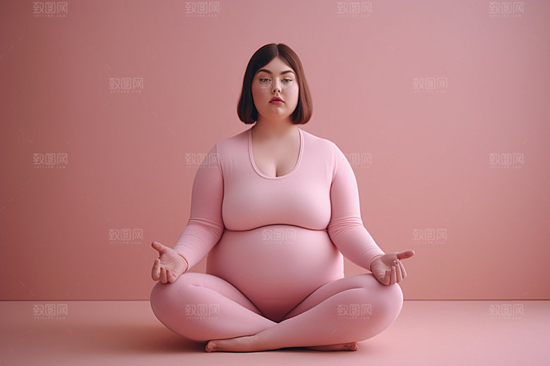 胖子减肥瘦身运动素材