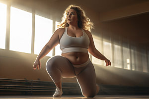 胖子减肥减脂健身素材