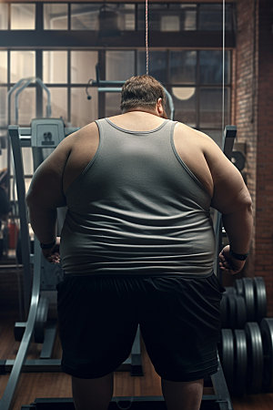 胖子减肥运动广告素材